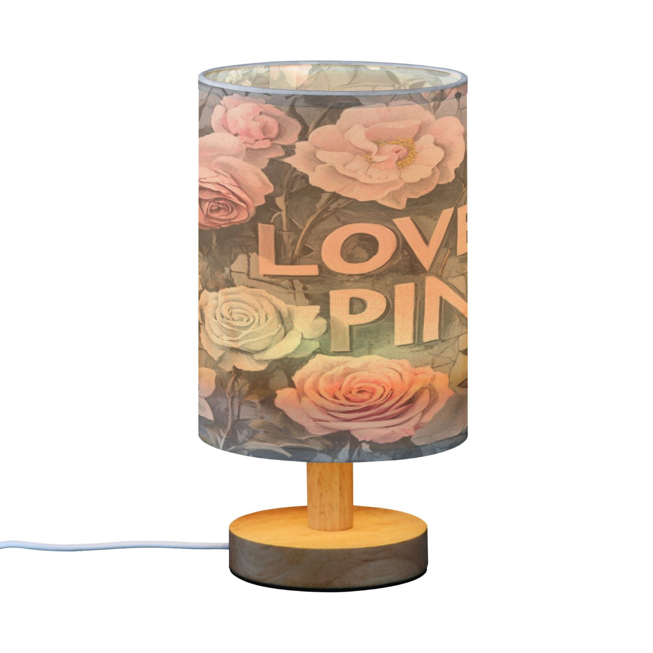 BZSMCE Lamp Modern Oil Roses Painting Creative Patter Night Light