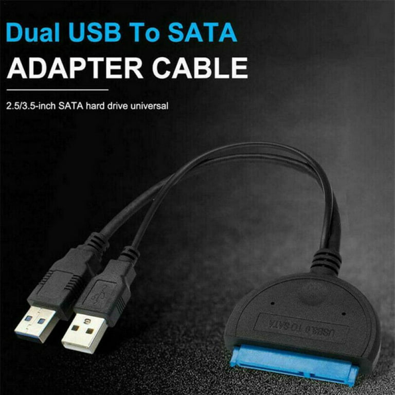 SATA to USB Cable, USB 3.0 to SATA III Hard Drive Adapter Converter for 2.5  Inch SSD & HDD Data Transfer(Black) 