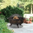 thumbnail image 3 of Endless Summer Wood Burning Geometric Outdoor Fire Pit, 36 in., 3 of 3