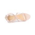 thumbnail image 4 of BLISSFUL STEP Women Strappy Straps Lace Up Stiletto Heel Sandals Beige 7.5, 4 of 8