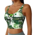 thumbnail image 2 of Goofa Football 7 Printed Sports Bras for Women, High Impact Running Bra Workout Crop Tank Tops Longline Sports Bra Push up-Medium, 2 of 9