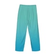 thumbnail image 3 of Lsque Teal Turquoise Print Men's Pajama Pants, Lounge Pant - Comfortable Home Wear,Elastic Waistband, Stylish Design-Large, 3 of 9