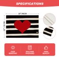 thumbnail image 4 of Sm:)e Watercolor Stripes Love Heart Valentine Placemats for Dining Table, 12 x 18 Inch Set of 4, 4 of 6