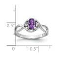 thumbnail image 2 of Primal Gold 14 Karat White Gold 6x4mm Oval Amethyst and Diamond ring, 2 of 3