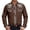 Brown, variant on European Western Denim Pattern Printed Men Casual Loose Comfortable Foreign Trade Business Lapel Long Sleeved Shirt Brown 3XL