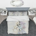 thumbnail image 3 of Designart 'Gold Lines on Pastel I' Geometric Bedding Set - Duvet Cover & Shams, 3 of 4