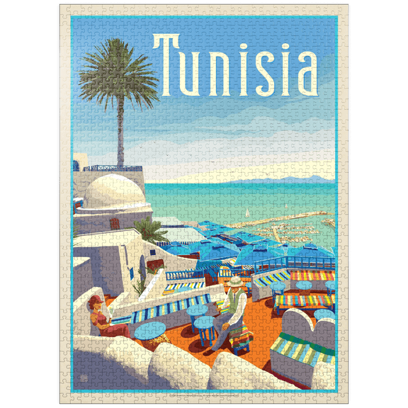 MyPuzzle - Tunisia: A Journey Through History And Beauty, Vintage Poster - Premium 1000 Piece Jigsaw Puzzle for Adults