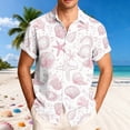 thumbnail image 2 of Xcmzpl Beach Vacation Aloha Camp Collar Shirt for Men Short Sleeve Button Down Shirts Funny Hawaiian Print Holiday Tops Loose Fit Summer Tees Pink M, 2 of 7