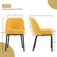 thumbnail image 3 of Ivinta Upholstered Dining Chair Sets of 2 with Steel Legs, Side Chairs with Pocketed Coil Cushion for Living Room, 3 of 7