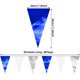 thumbnail image 2 of Banderas Banner Quweia con purpurina, 10 m, azul marino, blanco y plateado, 2 of 6