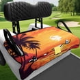 thumbnail image 4 of XYZCANDO Tropical Sunset Golf Cart Seat Cover - 2-Passenger Non-Slip Terry Cloth Cover With 4 Storage Pockets for Golf Lovers, 4 of 8
