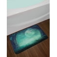 thumbnail image 2 of Halloween Bath Mat, Spooky Teal Forest Moon and Vain Branches Mystical Haunted Horror Rustic Imagery Print, Non-Slip Plush Mat Bathroom Kitchen Laundry Room Decor, 29.5 X 17.5 Inches, Teal, Ambesonne, 2 of 2