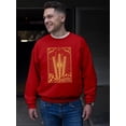 thumbnail image 2 of Radiant Churro Art Deco Style Graphic Design Men's Sweatshirt, 2 of 4