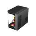 thumbnail image 7 of Sama 2771 Black Dual USB3.0, Tempered Glass Micro-ATX Tower Gaming Computer Case w/ 3 x ARGB LED Fans (2 x120mm MB Side, 1 x120mm Rear) Pre-Installed, 7 of 7
