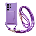 thumbnail image 1 of Card Bag Crossbody Strap Lanyard Silicone Back Case For Samsung Galaxy S23,iPhone 15 Pro, 1 of 3