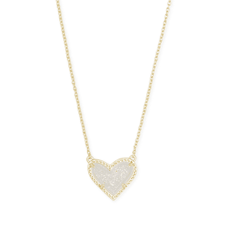 UPC 842177048610 product image for Kendra Scott Ari Heart Short Pendant Necklace Iridescent Drusy | upcitemdb.com