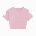 thumbnail image 4 of Baby Girl Clothes 2 Piece Outfits Crop Tops and Shorts Set Soft Cotton Clothing Sets Sports Tracksuit, 4 of 6