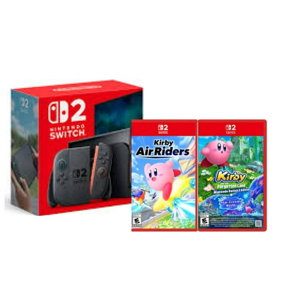 Nintendo Switch 2 Ultimate Kirby Bundle – Switch 2 Console Kirby and the Forgotten Land: Switch 2 Edition Kirby Air Riders