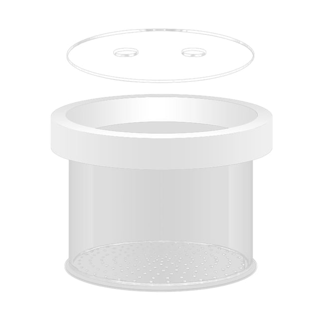 Caja de cría flotante redonda de aislamiento con orificios de alimentación para acuarios Betta 15cmx12cm