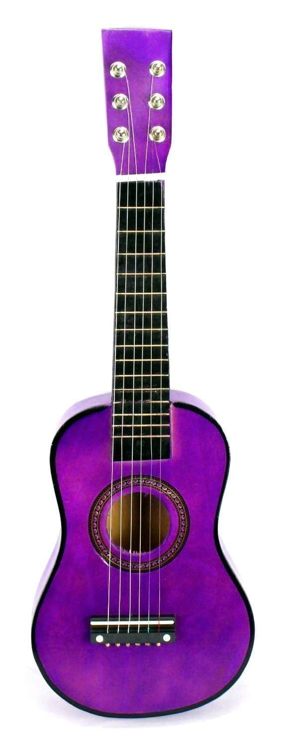 Purple Acoustic Classic Rock 'N' Roll 6 Stringed Guitar Toy Guitar