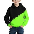 thumbnail image 2 of Xdegoge Hoodies for Boy Long Sleeve Hooded Sweatshirt Fashion Color Block Prints Pullovers Gifts for Teen Boys Size 4-14, 2 of 7