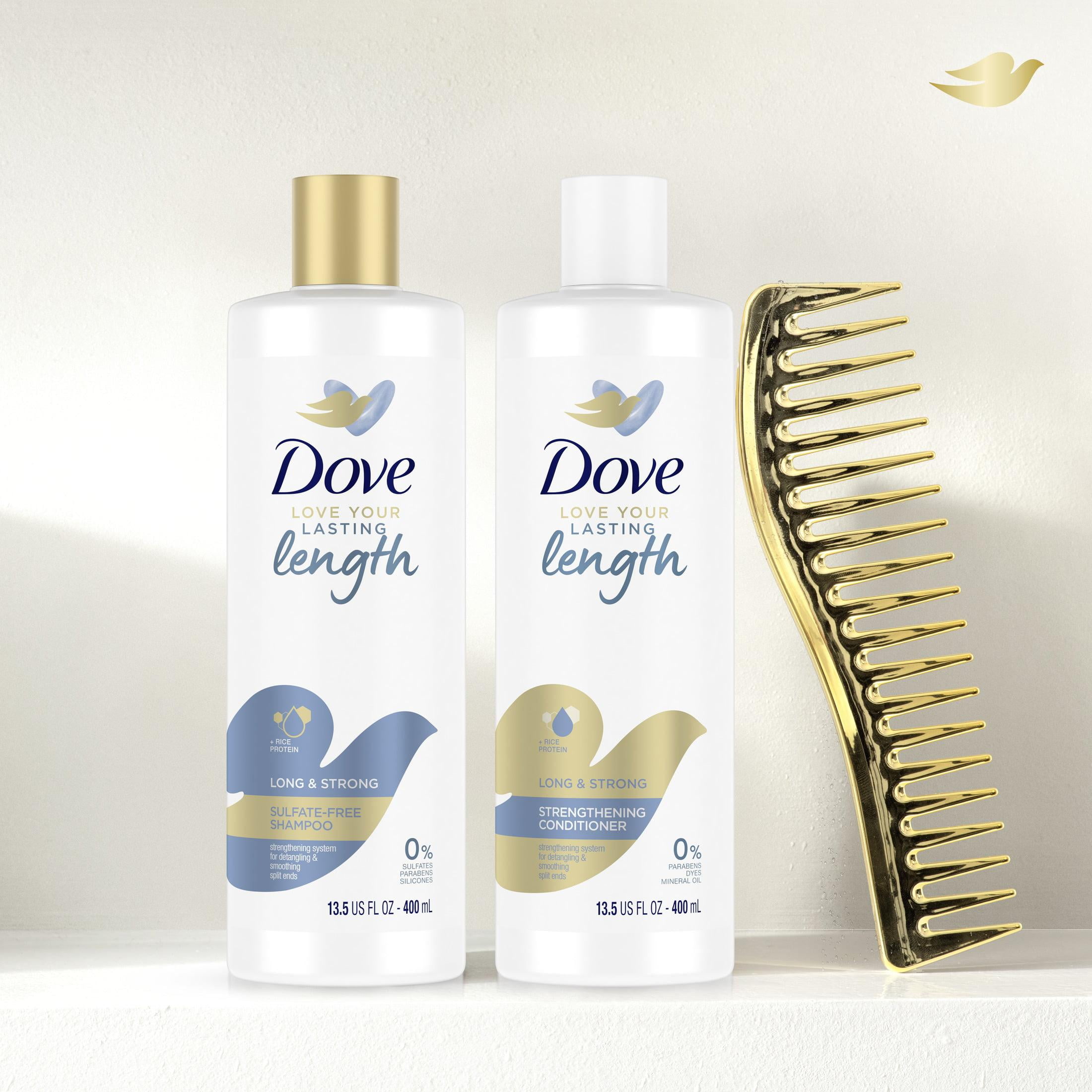 Dove Love Your Lasting Length Strengthening Daily Conditioner with Rice Protein, 13.5 fl oz
