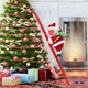 thumbnail image 2 of Muñeco de Papá Noel trepando por una escalera, con muñeco musical, adornos para árboles de Navidad, decoración para el hogar, regalo de Año Nuevo 2025 para niños, 2 of 5
