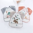 thumbnail image 2 of Babero de verano sin mangas, impermeable, antiadherente, para comer en verano, para bebés, ropa protectora, delantal para niños, babero, 2 of 6