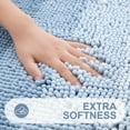 thumbnail image 3 of Smiry Luxury Chenille Bathroom Rugs, Shaggy Absorbent Bath Rugs, Non-Slip Bath Mats for Bathroom, 20x32, Blue, 3 of 7