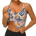 thumbnail image 3 of Uemuo Lilies Flowers Pattern Women's Sports Bra - High Impact Support, Breathable, and Comfortable Athletic Bra for Running, Yoga, and Workouts, 3 of 9