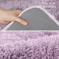 thumbnail image 6 of Walensee Contour Rug Shag Bath Rug, Non Slip Bath Mat for Bathroom, 20"x24", Lavender, Machine Wash, 6 of 9