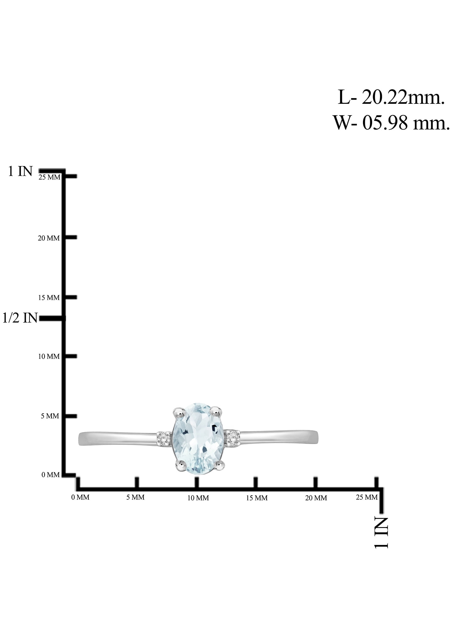 JewelersClub Aquamarine Ring Birthstone Jewelry – 0.45 Carat Aquamarine 0.925 Sterling Silver Ring Jewelry with White Diamond Accent – Gemstone Rings with Hypoallergenic 0.925 Sterling Silver Band