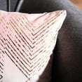 thumbnail image 4 of Safavieh Sarla Geometric Squares Pillow, 12" x 20", Blush/Gold, 4 of 5
