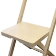 thumbnail image 2 of 34 Inch Folding Chair, High Quality Metal Frame and Angled Legs, Beige- Saltoro Sherpi, 2 of 5