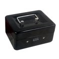 thumbnail image 1 of 20x16x9cm Combination Lock Cash Box with Coin Tray Money Box Desktop Safe Black, 1 of 4