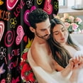 thumbnail image 3 of Happy Valentines Day Shower Curtain, Valentine Red Heart Love Shower Curtains for Bathroom, Valentines Romantic Home Decor Waterproof Fabric with Hooks 72x72 Inch, 3 of 6