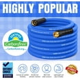 thumbnail image 2 of Heavy Duty Garden Hose 50 ft, Non-Expanding Flexible Water Hose, Kink Resistant Lightweight Hybrid Hose, Leakproof Hose Male to Female Fittings, 2 of 7