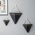 thumbnail image 3 of Maceta De Pared De Cerámica Nórdica Triangular Mini Maceta Suculenta Maceta Colgante Decoración De Pared Moderna 2 Uds Sweethay HA044448-04, 3 of 6