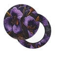 thumbnail image 2 of Balery Ornate Purple Floral Vase Round Bar Stool Seat Covers Velvet Fabric Adjustable Protects from Scratches and Stains for 14-17 Inch Chair-13 inch, 2 of 7