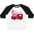 thumbnail image 3 of Inktastic Valentine's Day Red Firetruck with Pink Hearts Boys or Girls Toddler T-Shirt, 3 of 5