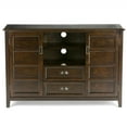 thumbnail image 3 of Burlington 54 inch Wide Solid Wood Tall TV Stand in Mahogany Brown For TVs up to 60 inches, 3 of 4