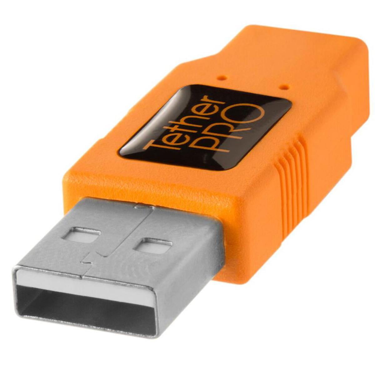 Tether Tools Pro 16' USB 2.0 Active Extension Cable, High-Visibility, Orange