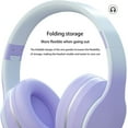 thumbnail image 5 of 3 dollar items Kids Headphones Bluetooth 5.3 Wireless 60H Play Time Volume Limit 85/110dB Over Ear Foldable Protection Headset/Wired AUX Cord Mic for Children Boy Girl Travel School Phone Pad Tablet, 5 of 8