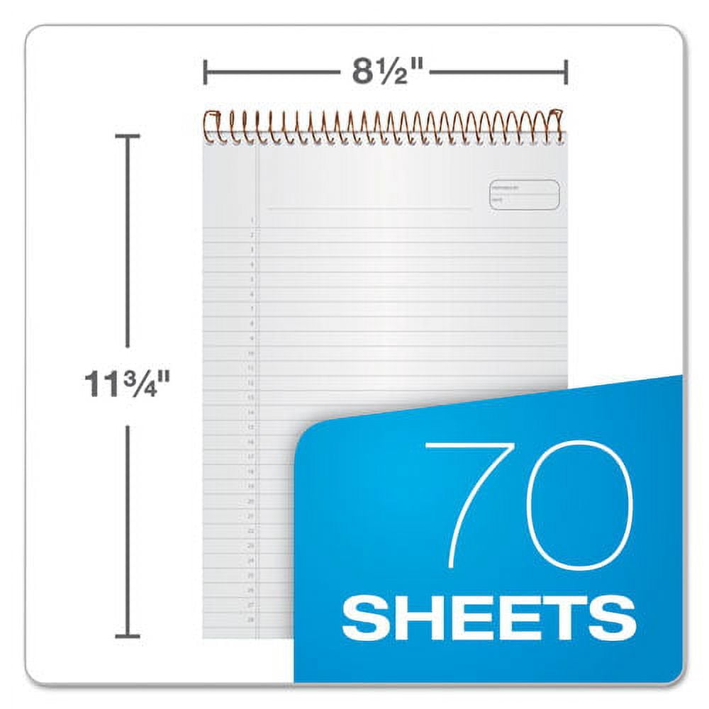 "Gold Fibre Wirebound Project Notes Pad, Project-Management Format, Green Cover, 70 White 8.5 X 11.75 Sheets | Bundle of 10 Each"