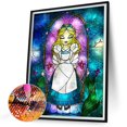 thumbnail image 2 of Cuadros Decorativos 5D bricolaje taladro redondo completo diamante pintura niña Kit decoración del hogar arte artesanía(5) Wdftyju de costura negro 4 estilos, 2 of 9