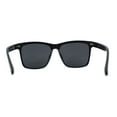 thumbnail image 4 of Polarized Mens Large Hipster Horn Rim Light Weight Thin Plastic Sunglasses Matte Black, 4 of 4