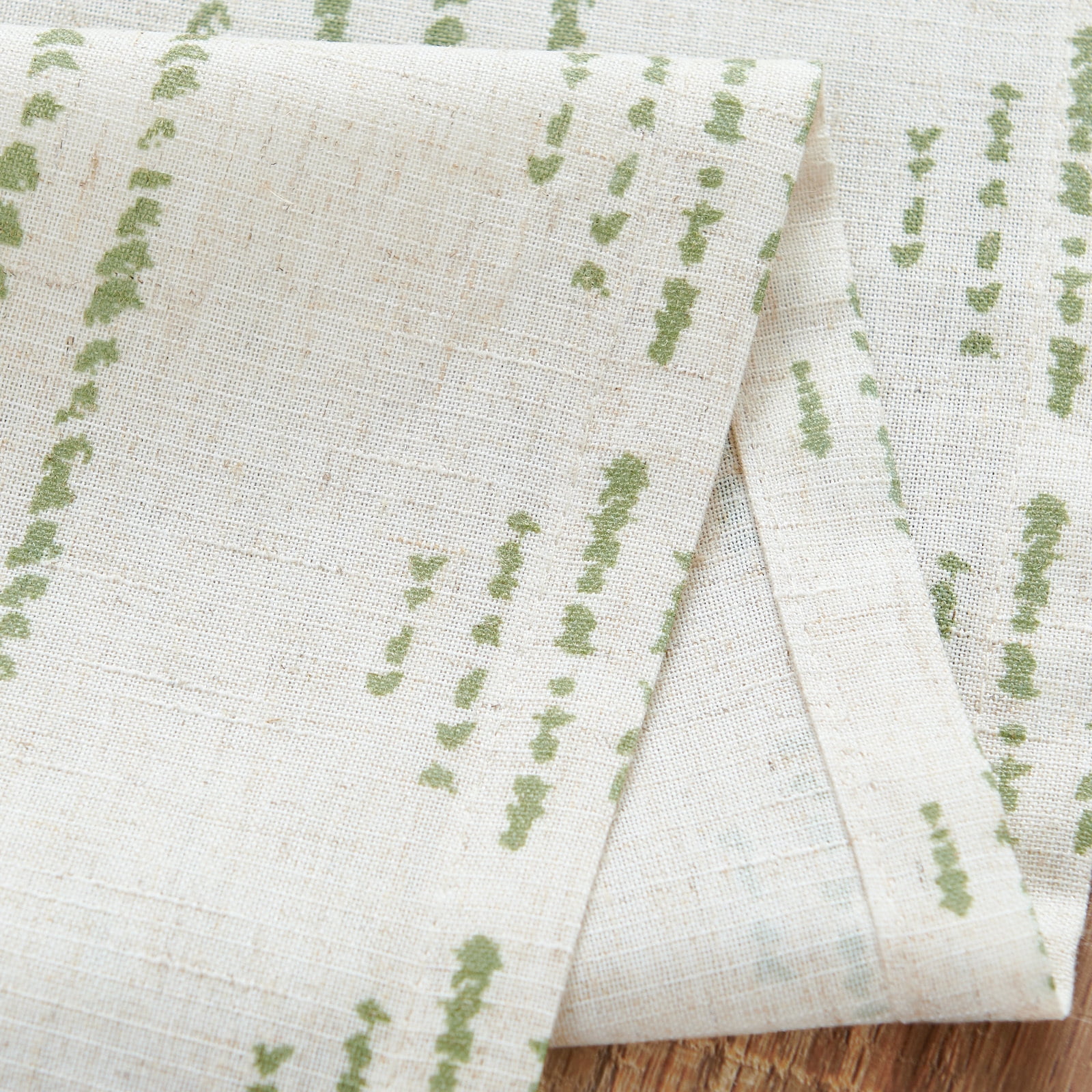 Curtainking Geometric Striped Curtains Linen Blend Boho Farmhouse Grommet Curtains for Living Room 63in Set of 2 Sage Green on Beige