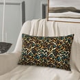 thumbnail image 5 of Naloa Teal Leopard Pillowcase, Throw Pillowcase, Wrinkle-Free, Stain-Resistant with Hidden Zipper for Bedroom Sofa-16"x24", 5 of 6