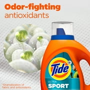 Tide Ultra Sport Liquid Laundry Detergent, Advanced Sweat + Stain Fighter, 84 fl oz, 59 Loads