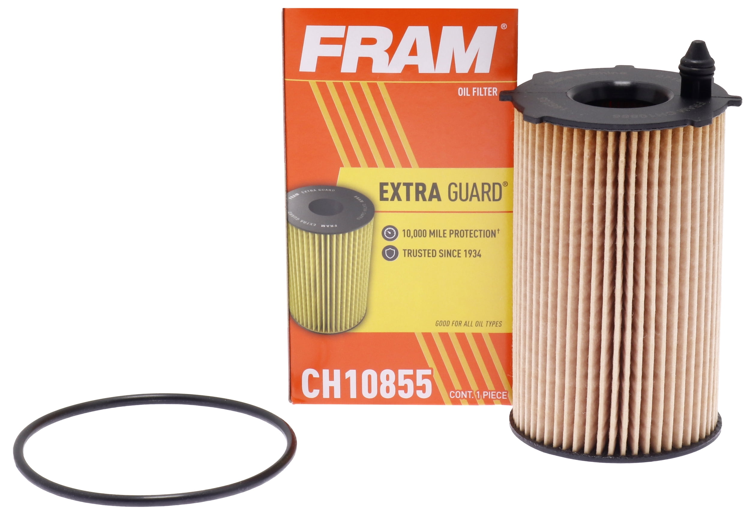 (3 pack) FRAM Extra Guard Filter CH10855, 10K mile Change Interval Oil Filter Fits select: 2011-2018 KIA SORENTO, 2010-2018 HYUNDAI SANTA FE